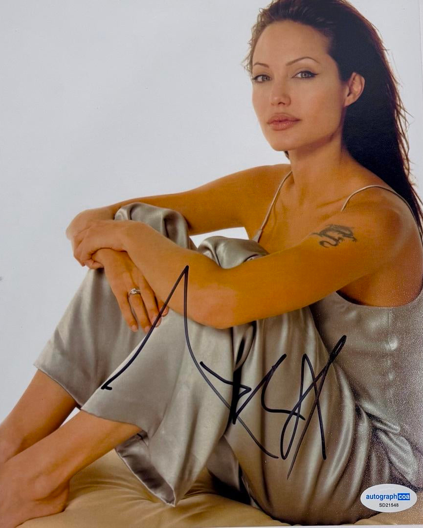 Angelina Jolie Signed 8x10 - ACOA